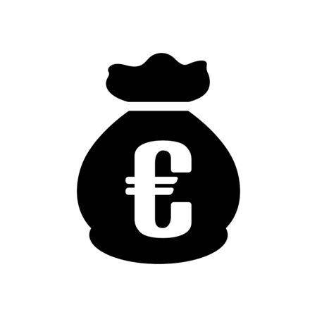 Euro money bag sign iconのイラスト素材