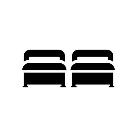 two beds iconのイラスト素材