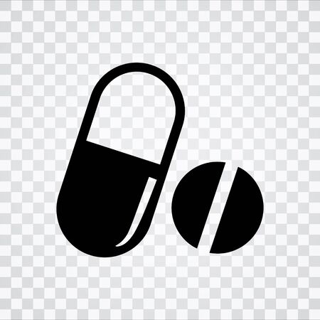 Medical pill icon. Drugs signのイラスト素材