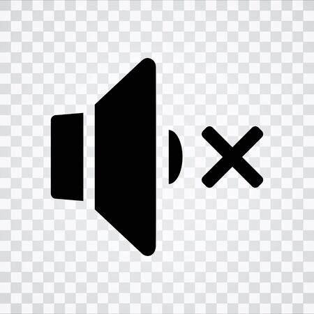 Mute speaker sign icon. NO ound symbolのイラスト素材