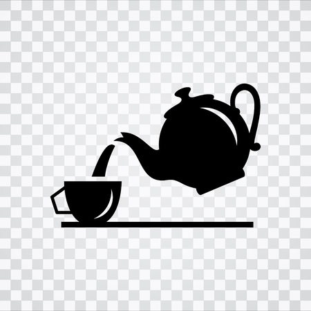 pouring tea   iconのイラスト素材