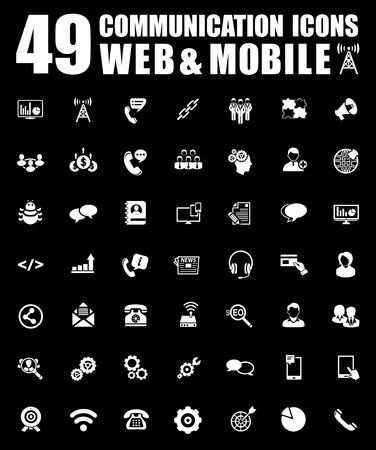 communication icons set vector illustration.のイラスト素材