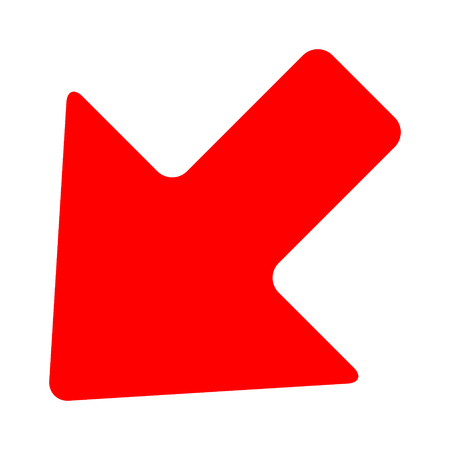 Red arrow symbol on a white backgroundのイラスト素材