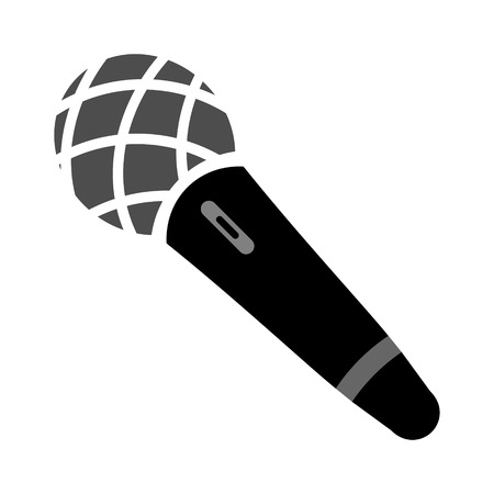 Microphone icon on a white backgroundのイラスト素材