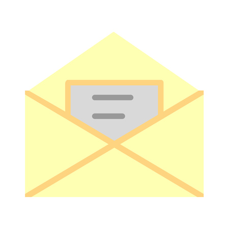 Message icon with an envelope illustrationのイラスト素材