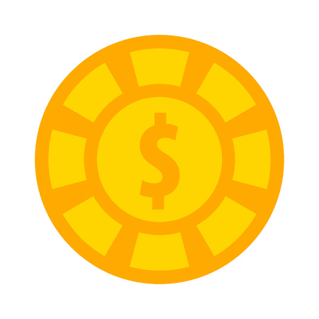 Dollar icon - Vector casino chips, casino chips isolated.のイラスト素材