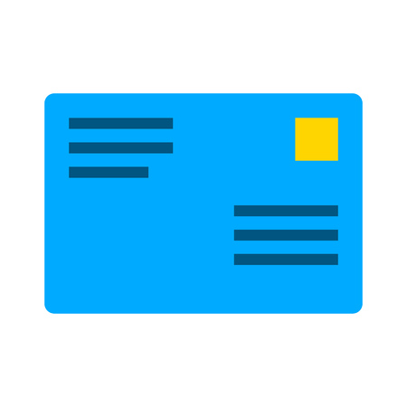 Message icon, envelope illustration - vector mail icon, send letter isolated.のイラスト素材