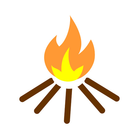 Vector fire flames sign illustration isolated - fire icon.のイラスト素材