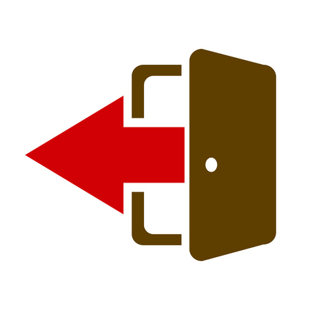 Vector logout icon - exit sign or register logout button - Sign out.のイラスト素材