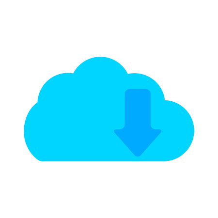 Download icon - cloud Download icon - computer communication concept.のイラスト素材