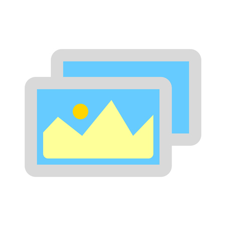 Vector photo gallery illustration - camera picture sign - photography album symbol.のイラスト素材