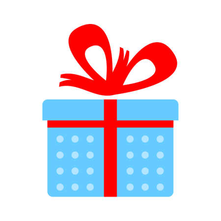 vector gift box illustration isolated. present package, surprise iconのイラスト素材