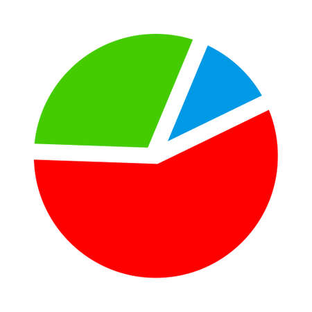 Colorful business pie chart for Your documents, reports, presentations and infographic. Material designのイラスト素材
