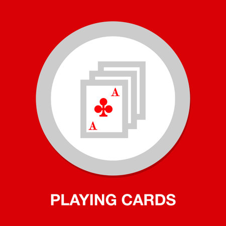 Casino sign. Playing cards - casino club, gambling game illustration - leisure symbolのイラスト素材