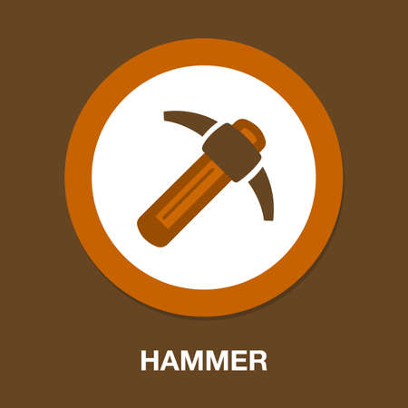 Hammer icon. maintenance and Repair instrument - Hammer illustration, repair toolsのイラスト素材