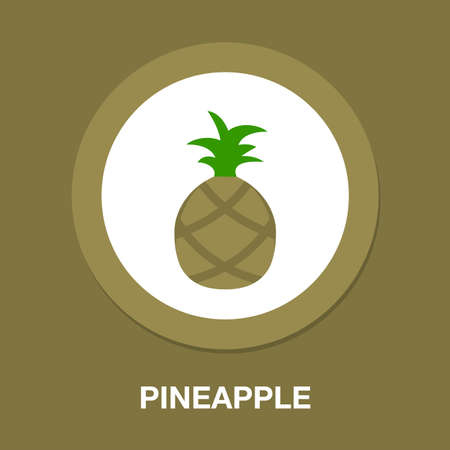 vector pineapple illustration, healthy tropical fruit symbolのイラスト素材