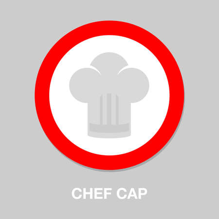 chef cap illustration - restaurant symbol, cooking food signのイラスト素材