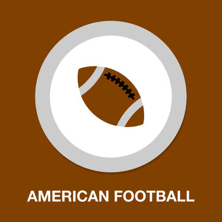 american football ball illustration isolated- sports iconのイラスト素材