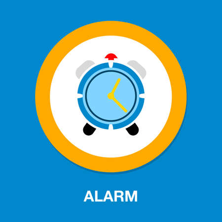 vector clock alarm illustration - time symbol, hour watchのイラスト素材