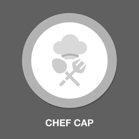 chef cap illustration - restaurant symbol, cooking food signのイラスト素材
