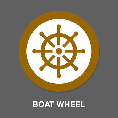 boat wheel icon. flat illustration of boat wheel vector icon for webのイラスト素材