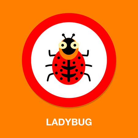 ladybug icon. flat illustration of ladybug icon for web