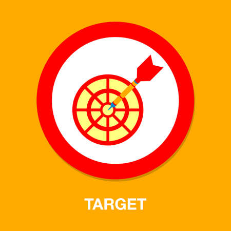 goal, target icon, arrow, bullseye, focus, target arrow, target market, dart, marketing, aimのイラスト素材