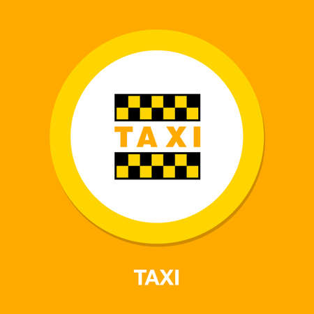 taxi icon. flat illustration of taxi. vector icon. taxi sign symbolのイラスト素材