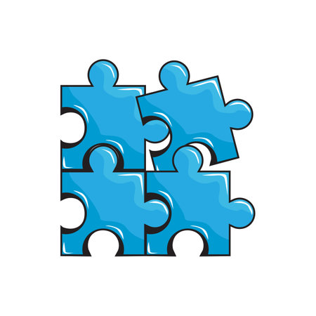 cute Zigsaw toy assembly partのイラスト素材