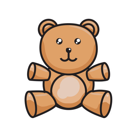 cute teddy bear cartoon printのイラスト素材