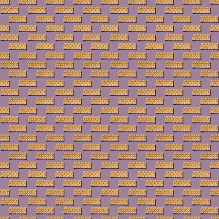 Photo seamless pattern of orange color loaves for healthy food with shadows on a colored background.