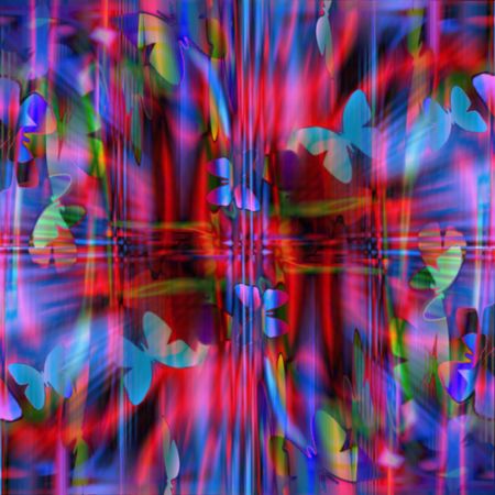 Psychedelic butterfliesの写真素材