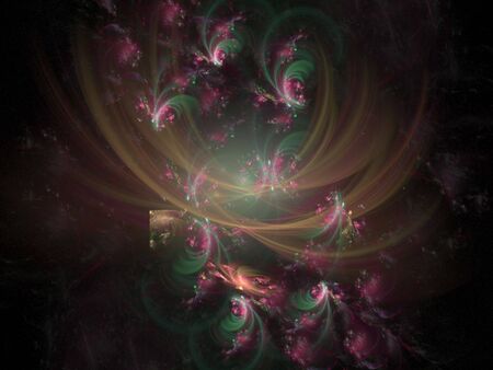Colorful Fractal Abstract Background Imageの写真素材
