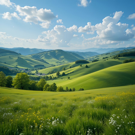 Meadow in Tuscany, Italy. Spring landscape.の素材