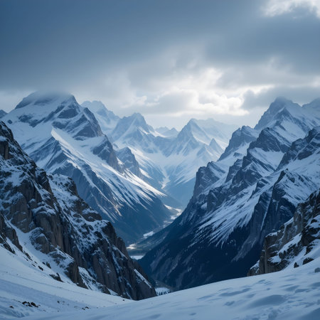 Snowy mountains in Cordillera Huayhuash, Peru, South America