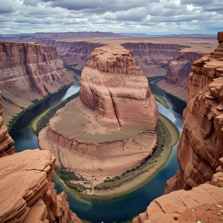 Horseshoe Bend in Glen Canyon National Conservation Area, Arizonaの写真素材