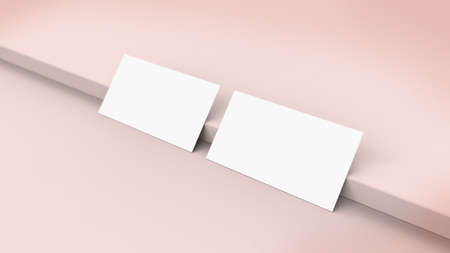 Background for business card mock-up. Business card design background. 3D rendering illustration.の写真素材