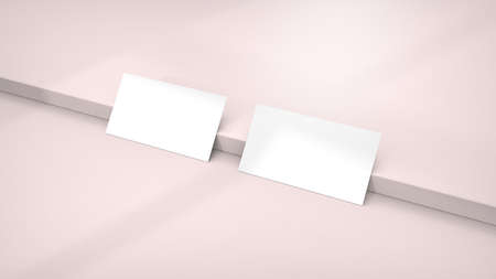 Background for business card mock-up. Business card design background. 3D rendering illustration.の写真素材
