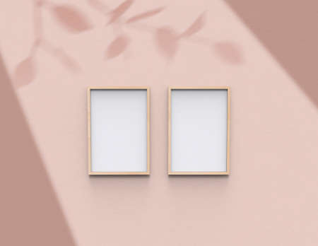 frame background using 3D rendering and geometry. Framed background mock-up for poster design or exhibition of artwork. 3d rendering illustration.の写真素材