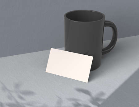 Background for business card mock-up. Business card design background. 3D rendering illustration.の写真素材