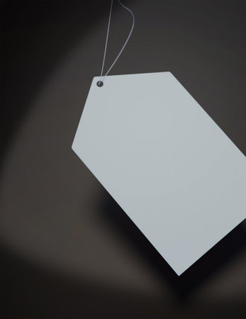 Label, hang tag mock-up image file. product branding, logo mock-up image.の写真素材