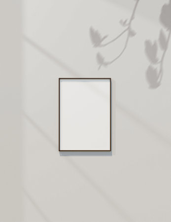 A simple frame mock up file. A1 size picture frame mock up. A1 size poster mock up.の写真素材