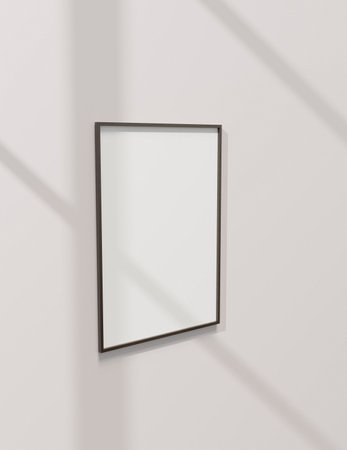 A simple frame mock up file. A1 size picture frame mock up. A1 size poster mock up.の写真素材