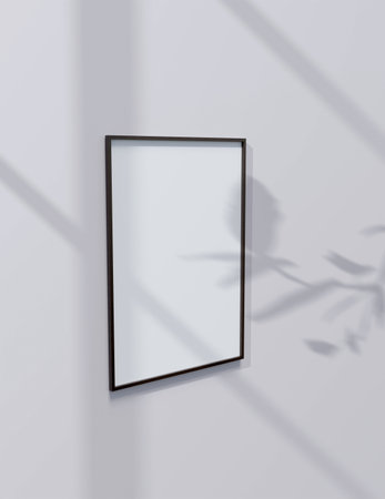 A simple frame mock up file. A1 size picture frame mock up. A1 size poster mock up.の写真素材