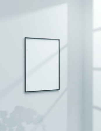 A simple frame mock up file. A1 size picture frame mock up. A1 size poster mock up.の写真素材