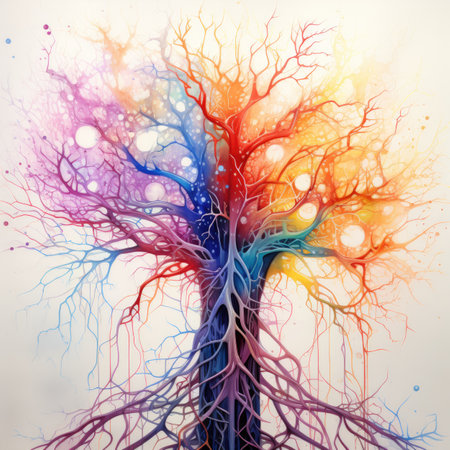 Human veins and circulatory system on white background. 3d illustrationの素材