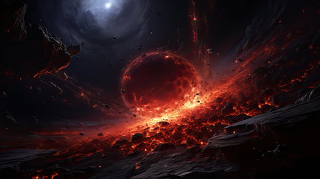 Fractal art background for creative design. Decoration for wallpaper, desktop, poster, cover booklet. Print for clothes, t-shirt. Creative illustration for designの素材