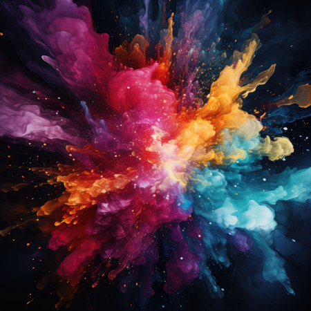 Abstract colorful watercolor background. Digital art painting. 3d rendering.の素材
