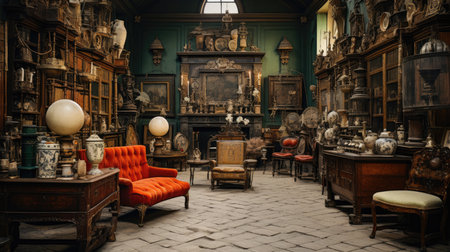 Vintage interior of an old houseの素材