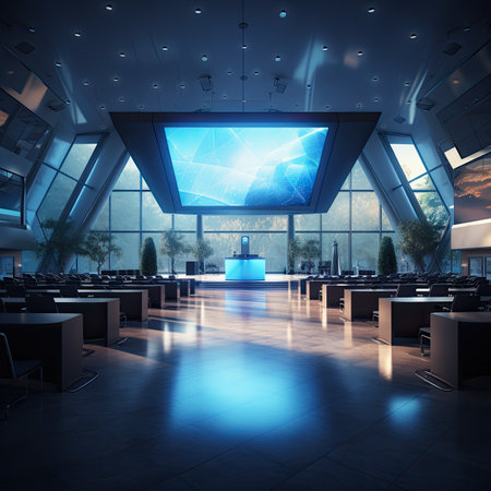 Interior of a modern conference hall.の素材